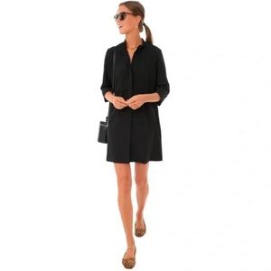 NWT TUCKERNUCK Black Crepe Shirt Dress XL little black dress lbd